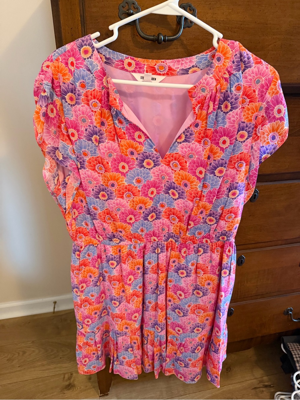 Steve Madden Pink and Orange Floral Top